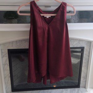 Loft Outlet burgundy high low tank